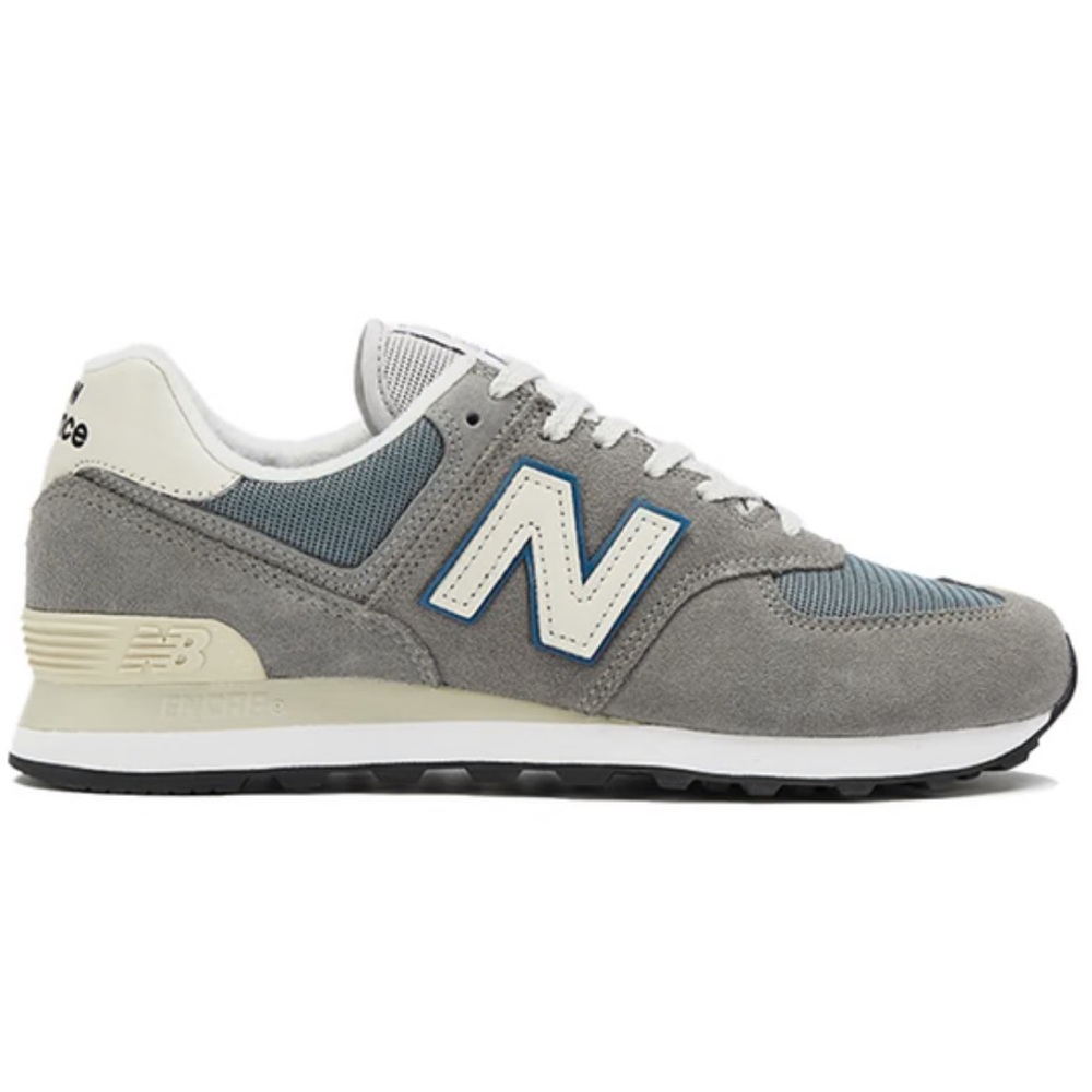 Kids New Balance 574 Grey/Sky Blue - Size 4